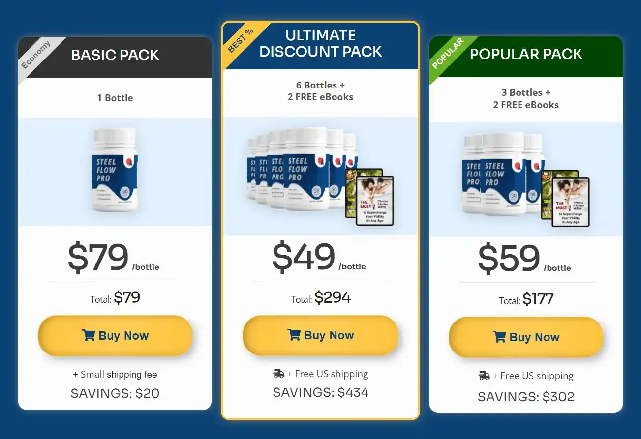 steel flow pro pricing table